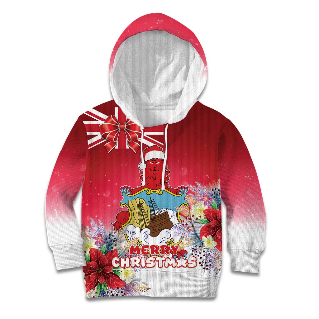 Bermuda Christmas Kid Hoodie Coquette Bow Xmas Vibe - Wonder Print Shop