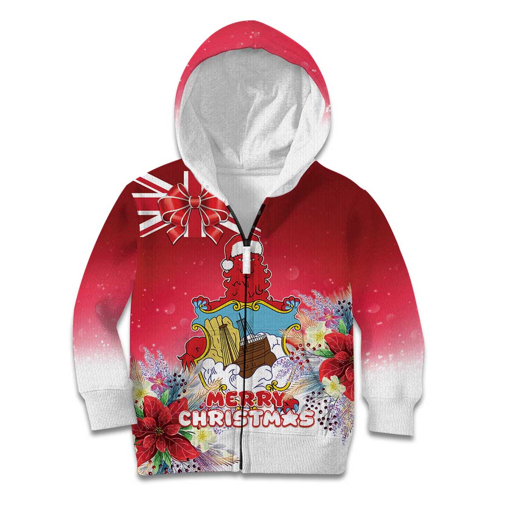 Bermuda Christmas Kid Hoodie Coquette Bow Xmas Vibe - Wonder Print Shop