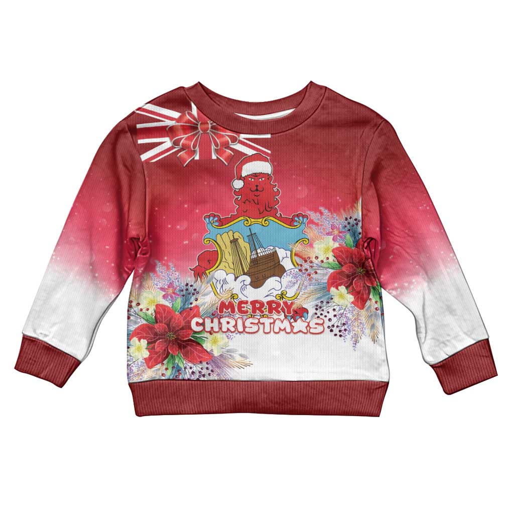 Bermuda Christmas Kid Ugly Christmas Sweater Coquette Bow Xmas Vibe - Wonder Print Shop