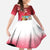 Bermuda Christmas Kid Short Sleeve Dress Coquette Bow Xmas Vibe - Wonder Print Shop