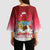 Bermuda Christmas Kimono Sleeve Blouse Coquette Bow Xmas Vibe - Wonder Print Shop