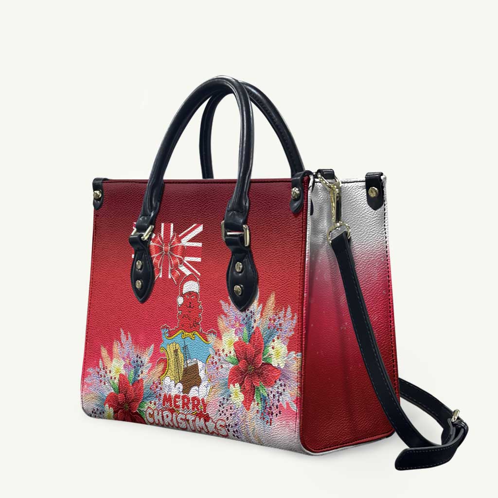 Bermuda Christmas Leather Bag Coquette Bow Xmas Vibe - Wonder Print Shop