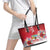 Bermuda Christmas Leather Tote Bag Coquette Bow Xmas Vibe - Wonder Print Shop