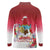 Bermuda Christmas Long Sleeve Polo Shirt Coquette Bow Xmas Vibe - Wonder Print Shop