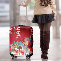 Bermuda Christmas Luggage Cover Coquette Bow Xmas Vibe - Wonder Print Shop
