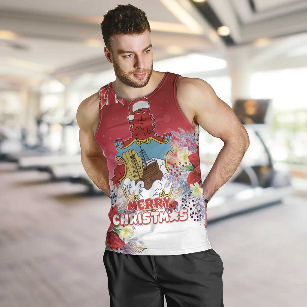 Bermuda Christmas Men Tank Top Coquette Bow Xmas Vibe - Wonder Print Shop