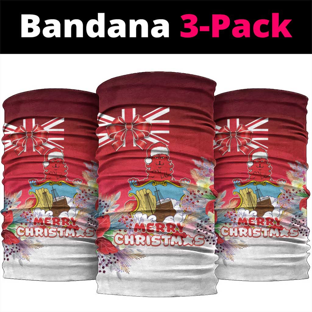 Bermuda Christmas Neck Gaiter Coquette Bow Xmas Vibe - Wonder Print Shop