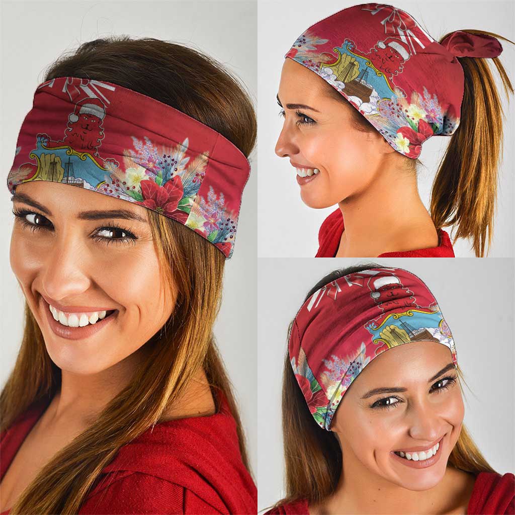 Bermuda Christmas Neck Gaiter Coquette Bow Xmas Vibe - Wonder Print Shop