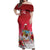 Bermuda Christmas Off Shoulder Maxi Dress Coquette Bow Xmas Vibe - Wonder Print Shop