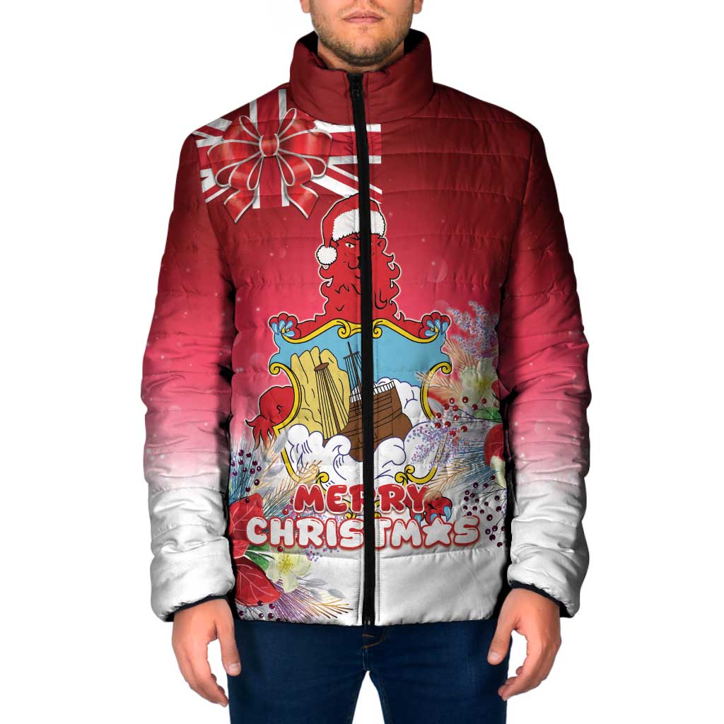 Bermuda Christmas Padded Jacket Coquette Bow Xmas Vibe - Wonder Print Shop