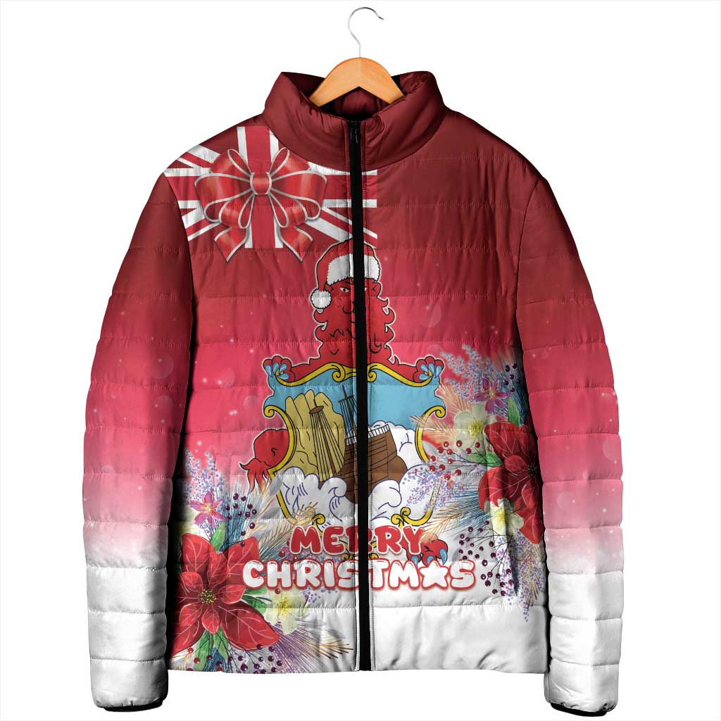 Bermuda Christmas Padded Jacket Coquette Bow Xmas Vibe - Wonder Print Shop