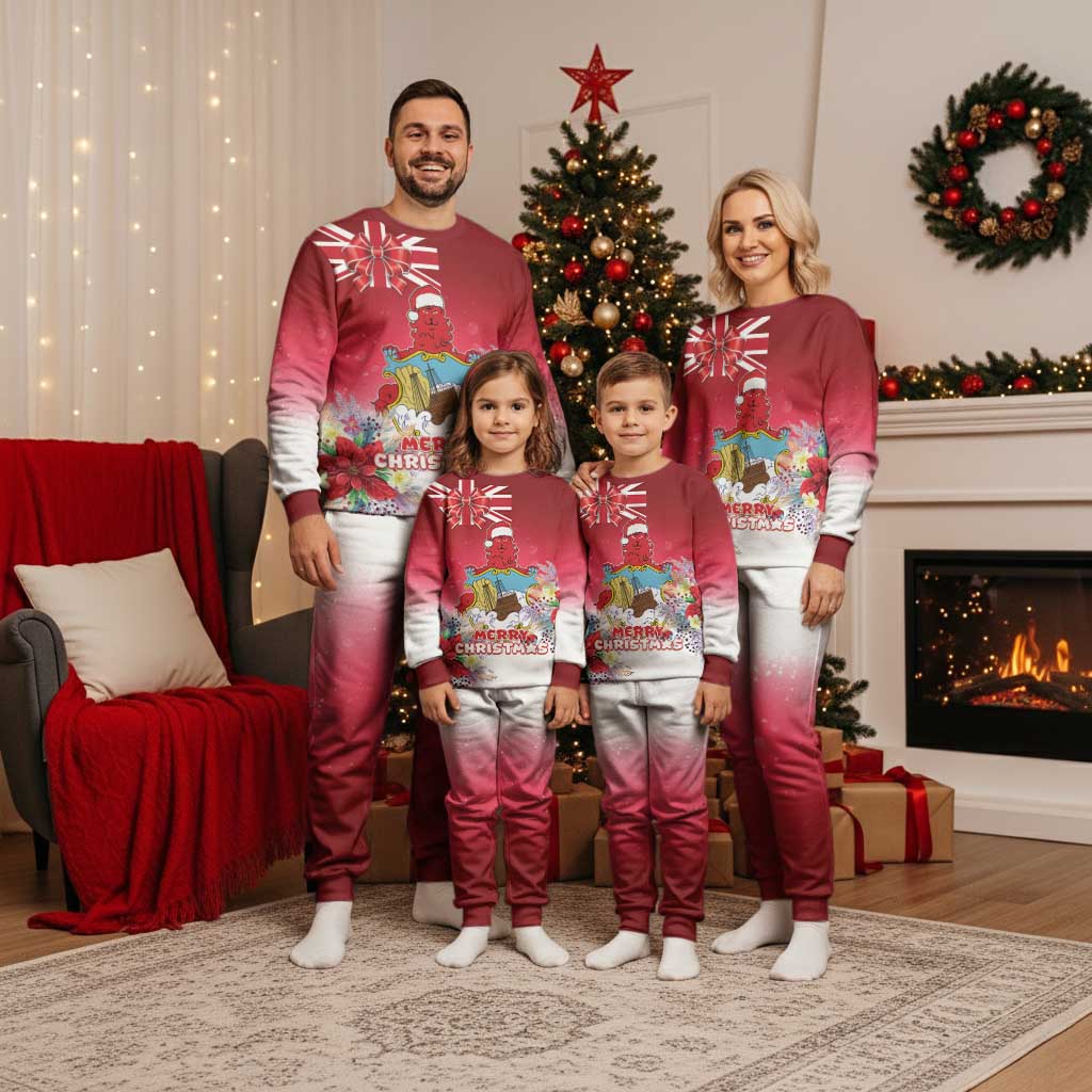 Bermuda Christmas Pajama Set Coquette Bow Xmas Vibe - Wonder Print Shop