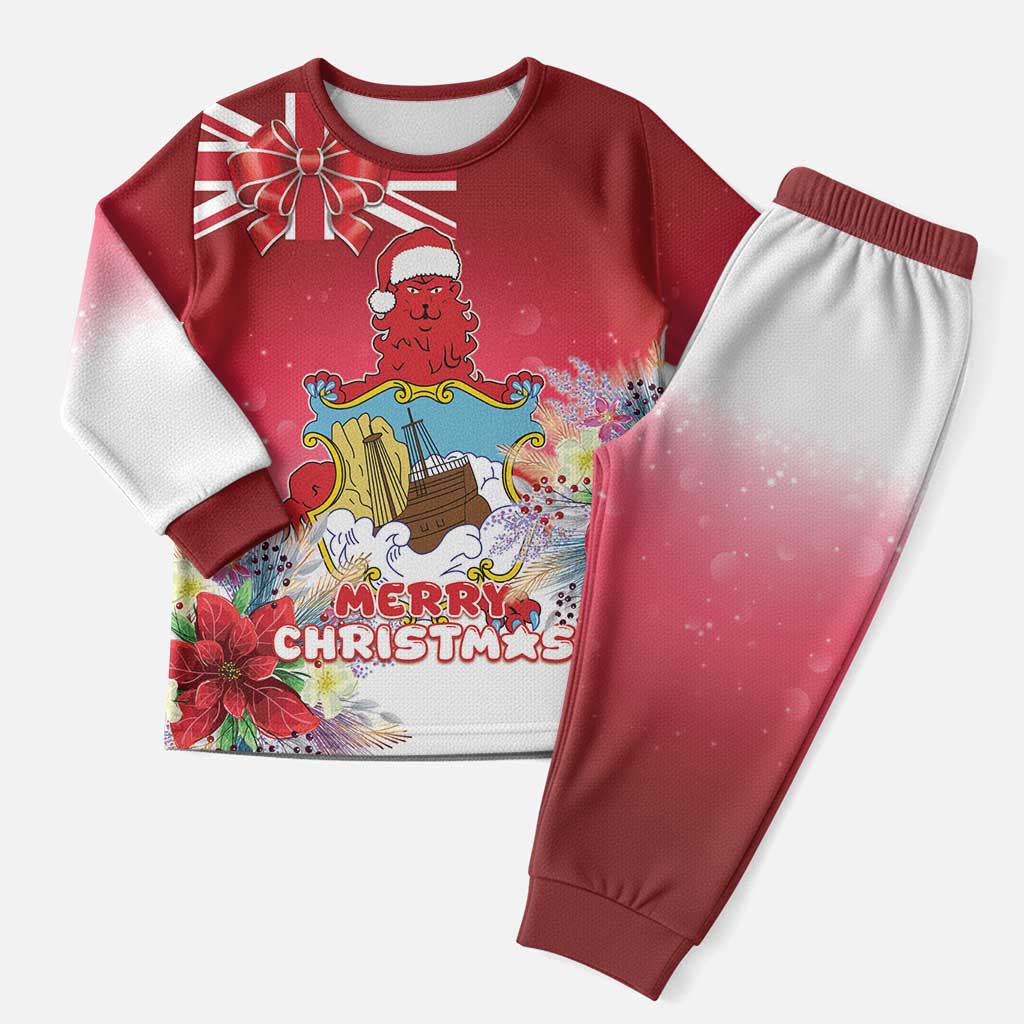 Bermuda Christmas Pajama Set Coquette Bow Xmas Vibe - Wonder Print Shop