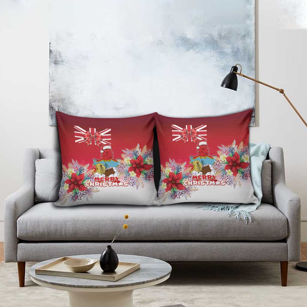 Bermuda Christmas Pillow Cover Coquette Bow Xmas Vibe - Wonder Print Shop