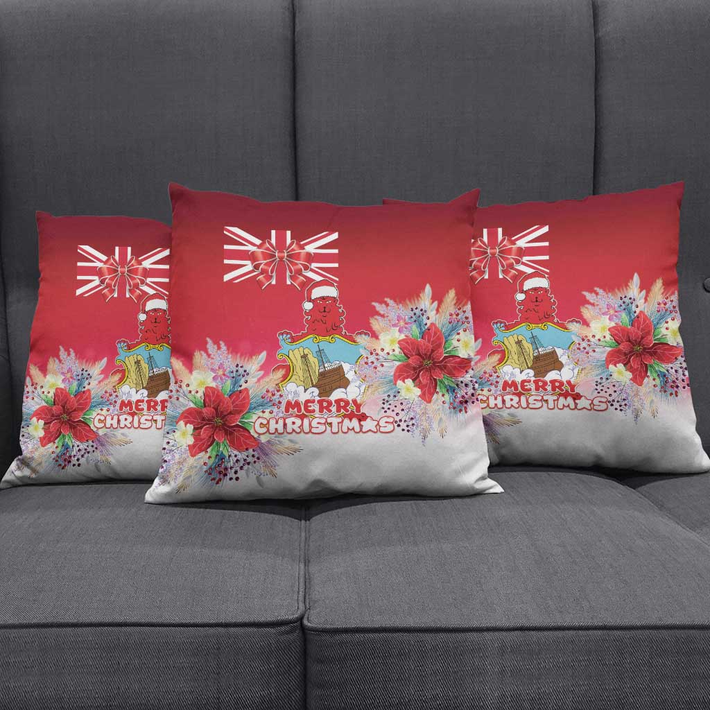 Bermuda Christmas Pillow Cover Coquette Bow Xmas Vibe - Wonder Print Shop