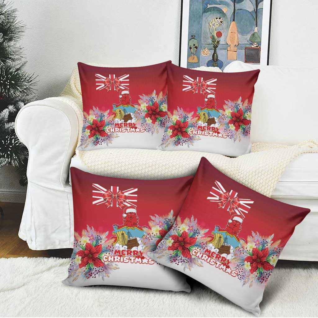Bermuda Christmas Pillow Cover Coquette Bow Xmas Vibe - Wonder Print Shop