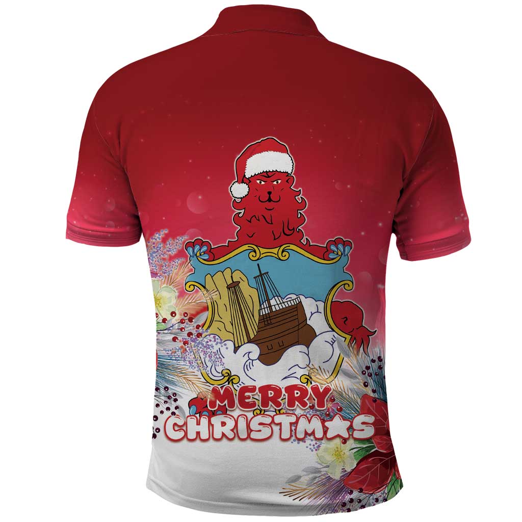 Bermuda Christmas Polo Shirt Coquette Bow Xmas Vibe - Wonder Print Shop