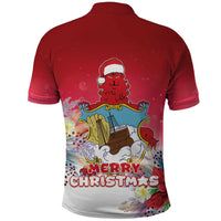 Bermuda Christmas Polo Shirt Coquette Bow Xmas Vibe - Wonder Print Shop