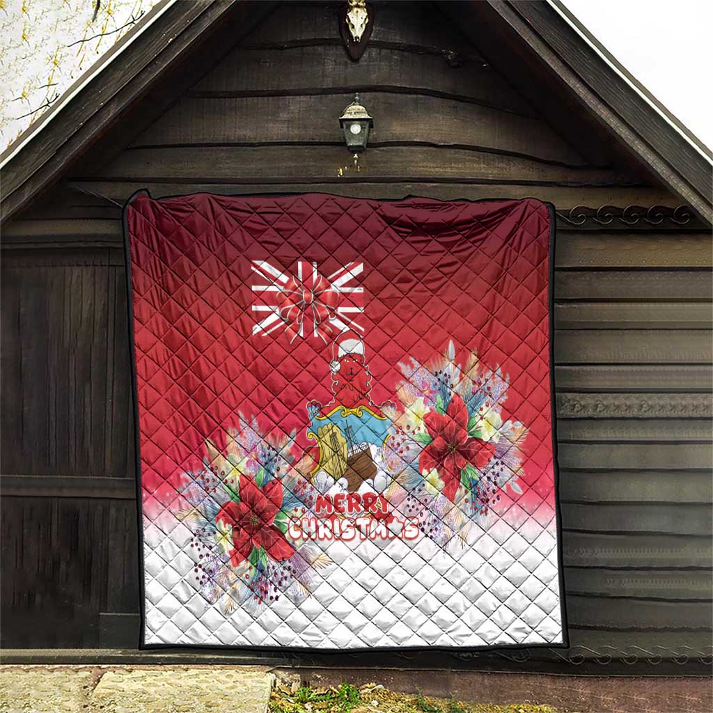 Bermuda Christmas Quilt Coquette Bow Xmas Vibe - Wonder Print Shop