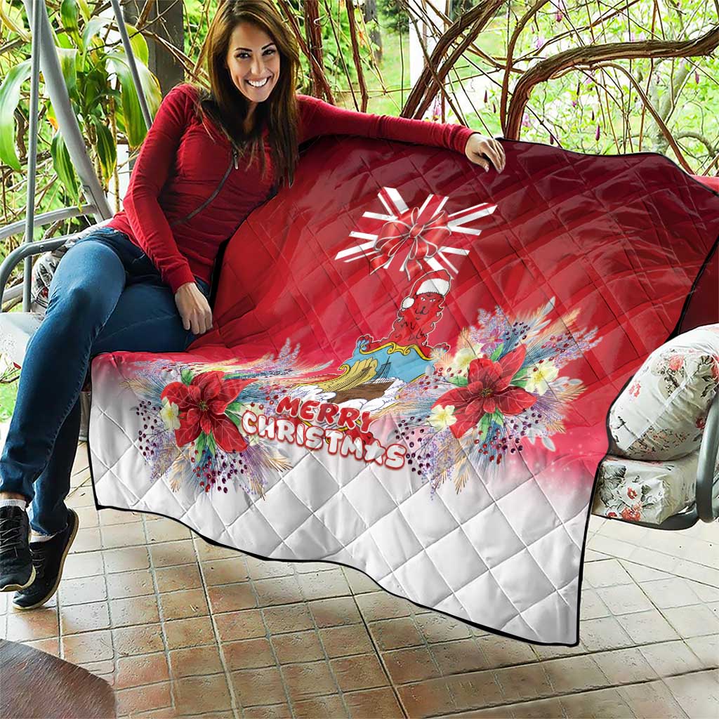 Bermuda Christmas Quilt Coquette Bow Xmas Vibe - Wonder Print Shop