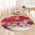 Bermuda Christmas Round Carpet Coquette Bow Xmas Vibe - Wonder Print Shop