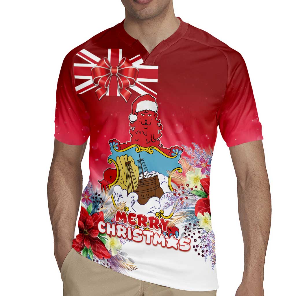 Bermuda Christmas Rugby Jersey Coquette Bow Xmas Vibe - Wonder Print Shop