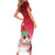 Bermuda Christmas Short Sleeve Bodycon Dress Coquette Bow Xmas Vibe - Wonder Print Shop