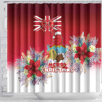 Bermuda Christmas Shower Curtain Coquette Bow Xmas Vibe - Wonder Print Shop