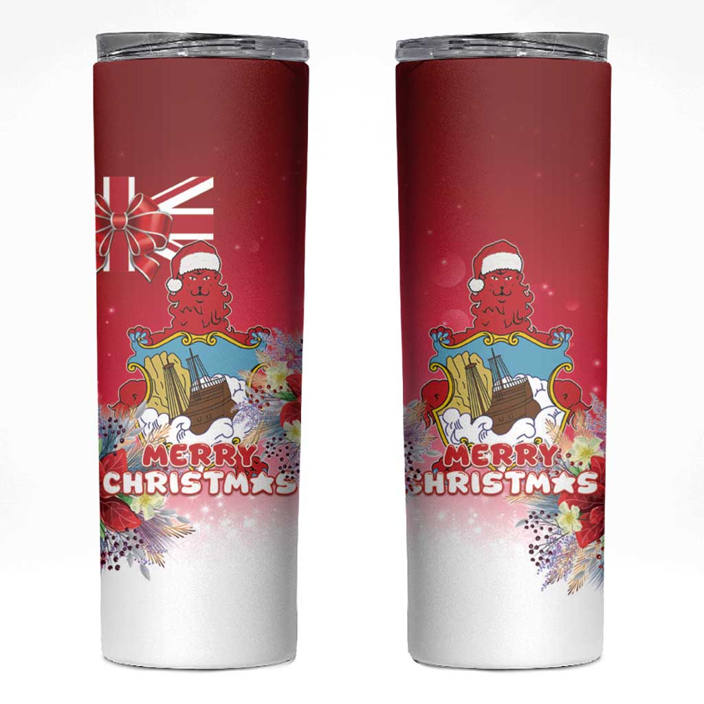 Bermuda Christmas Skinny Tumbler Coquette Bow Xmas Vibe - Wonder Print Shop