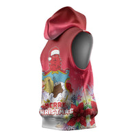Bermuda Christmas Sleeveless Hoodie Coquette Bow Xmas Vibe - Wonder Print Shop