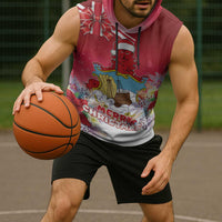 Bermuda Christmas Sleeveless Hoodie Coquette Bow Xmas Vibe - Wonder Print Shop