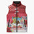 Bermuda Christmas Sleeveless Puffer Jacket Coquette Bow Xmas Vibe - Wonder Print Shop