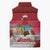 Bermuda Christmas Sleeveless Puffer Jacket Coquette Bow Xmas Vibe - Wonder Print Shop