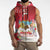 Bermuda Christmas Sleeveless Zip Hoodie Coquette Bow Xmas Vibe - Wonder Print Shop