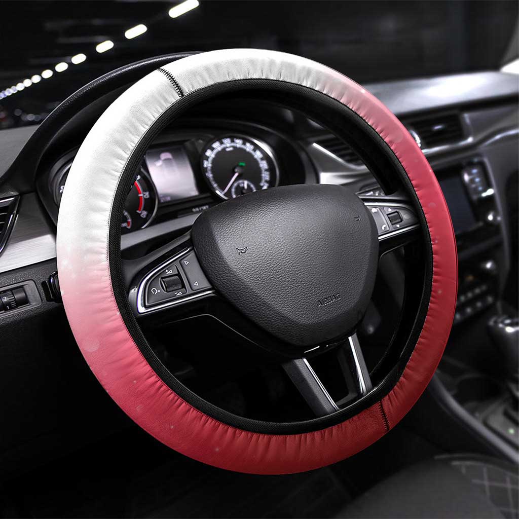 Bermuda Christmas Steering Wheel Cover Coquette Bow Xmas Vibe - Wonder Print Shop