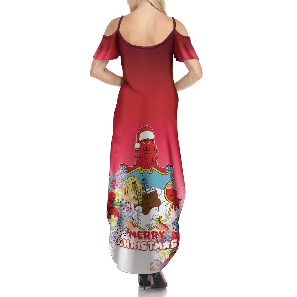 Bermuda Christmas Summer Maxi Dress Coquette Bow Xmas Vibe - Wonder Print Shop