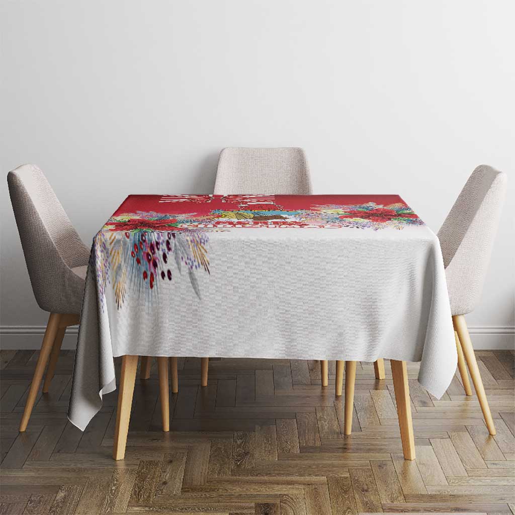 Bermuda Christmas Tablecloth Coquette Bow Xmas Vibe - Wonder Print Shop