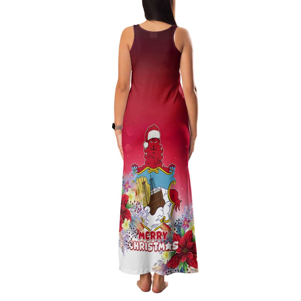Bermuda Christmas Tank Maxi Dress Coquette Bow Xmas Vibe - Wonder Print Shop