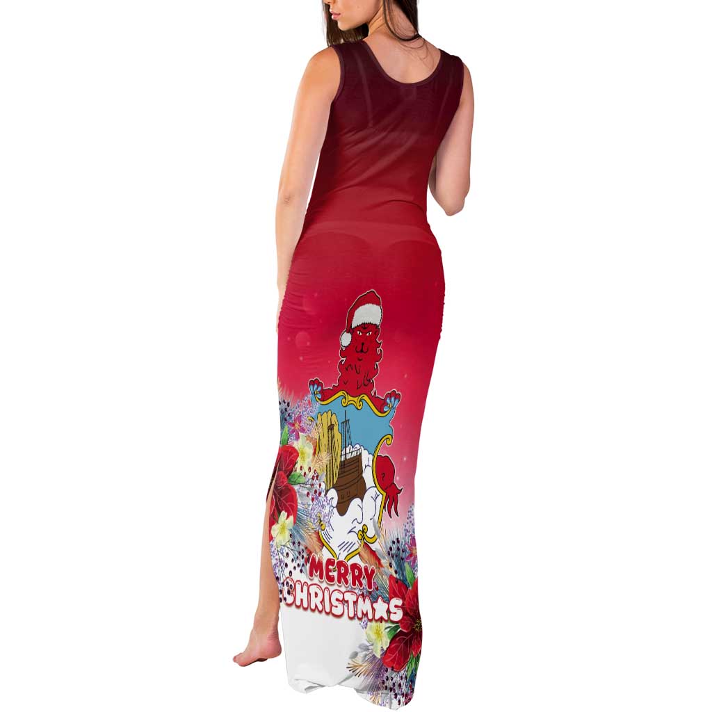 Bermuda Christmas Tank Maxi Dress Coquette Bow Xmas Vibe - Wonder Print Shop