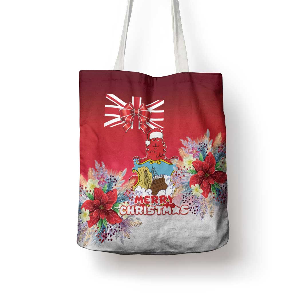 Bermuda Christmas Tote Bag Coquette Bow Xmas Vibe - Wonder Print Shop