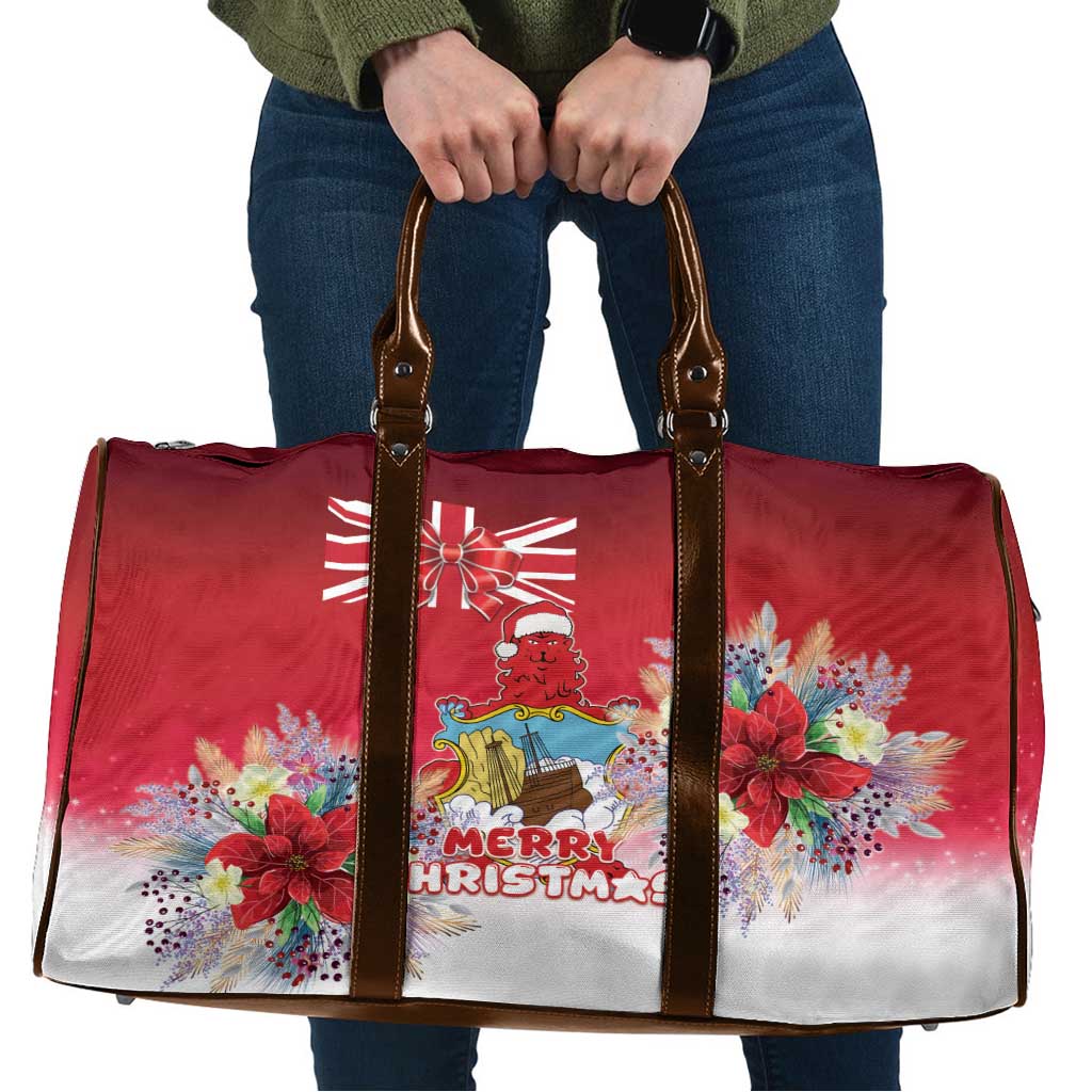 Bermuda Christmas Travel Bag Coquette Bow Xmas Vibe - Wonder Print Shop
