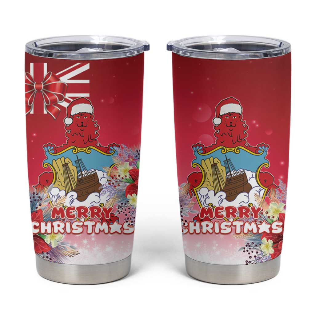 Bermuda Christmas Tumbler Cup Coquette Bow Xmas Vibe - Wonder Print Shop