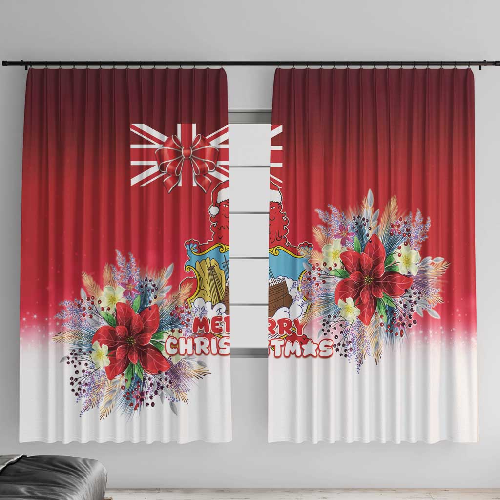 Bermuda Christmas Window Curtain Coquette Bow Xmas Vibe - Wonder Print Shop