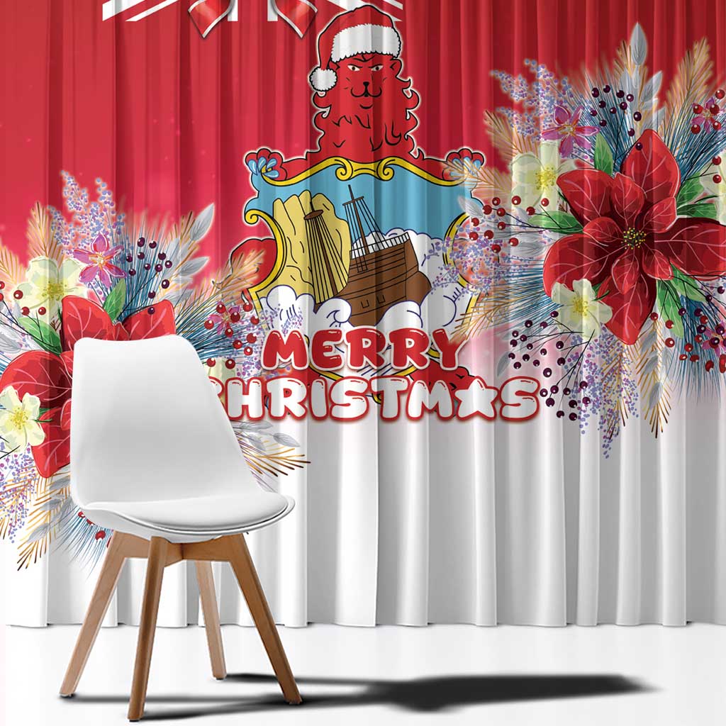 Bermuda Christmas Window Curtain Coquette Bow Xmas Vibe - Wonder Print Shop