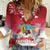 Bermuda Christmas Women Casual Shirt Coquette Bow Xmas Vibe - Wonder Print Shop