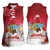 Bermuda Christmas Women Sleeveless Polo Shirt Coquette Bow Xmas Vibe - Wonder Print Shop