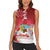 Bermuda Christmas Women Sleeveless Polo Shirt Coquette Bow Xmas Vibe - Wonder Print Shop