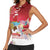 Bermuda Christmas Women Sleeveless Polo Shirt Coquette Bow Xmas Vibe - Wonder Print Shop