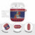 Cayman Islands Christmas AirPods Case Coat Of Arms With Poinsettia - Wonder Print Shop