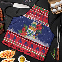 Cayman Islands Christmas Apron Coat Of Arms With Poinsettia - Wonder Print Shop
